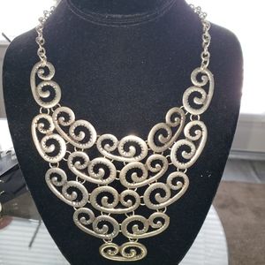 Vintage VCLM Signed Whimsical Curl Necklace